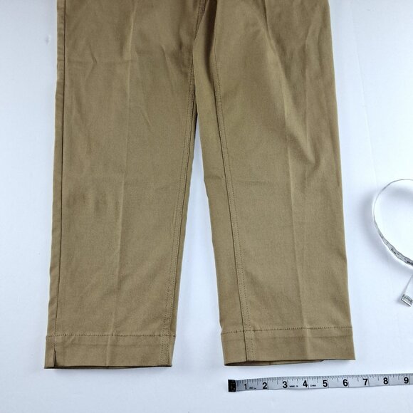 Slim-Sation Narrow Leg Pull-On Pant Women's Size 10 Petite Tan Tummy Control - Picture 3 of 7